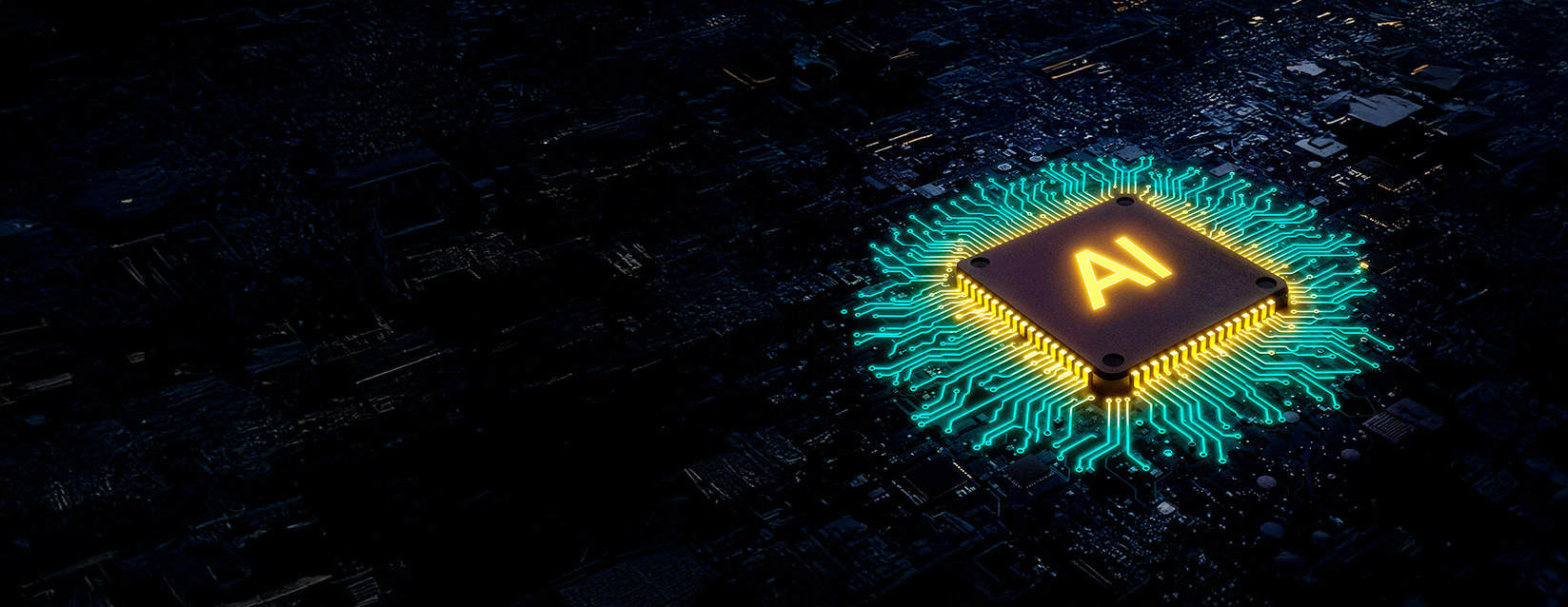 AI Circuit Board Background